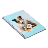 Shetland Sheepdog Puppy Pet Blume Notizblock (Rechte Seite)