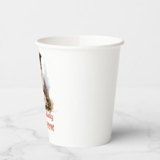 Shetland Sheepdog Puppy Pet Blume Pappbecher (Links)