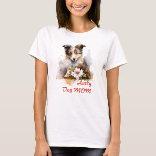 Shetland Sheepdog Puppy Pet Blume T-Shirt