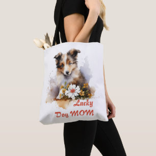 Shetland Sheepdog Puppy Pet Blume Tasche