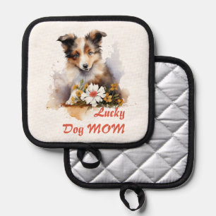 Shetland Sheepdog Puppy Pet Blume Topflappen