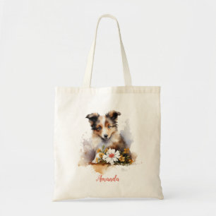 Shetland Sheepdog Puppy Pet Blume Tragetasche