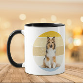 Shetland Sheepdog Retro Sunset Tasse
