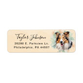 Shetland Sheepdog Rücksendeadresse (Vorne)