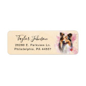 Shetland Sheepdog Rücksendeadresse (Vorne)