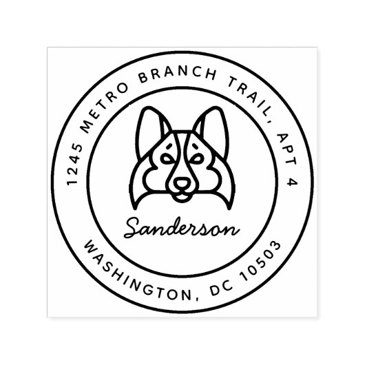 Shetland Sheepdog Rücksendeadresse Briefmarke Selb Permastempel (Design)