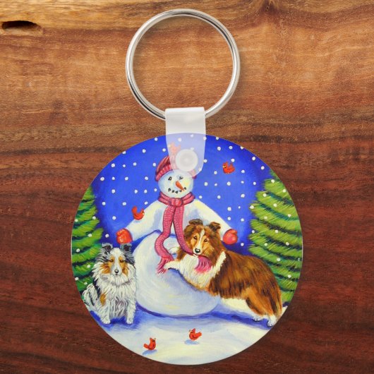 Shetland Sheepdog Schlüsselanhänger (Vorderseite)
