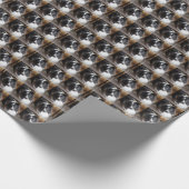 Shetland Sheepdog Schwarz-Weiß Geschenkpapier (Ecke)
