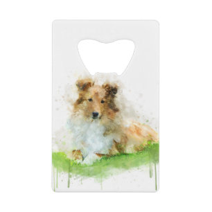 Shetland Sheepdog / shelden Geldbeutel Flaschenöffner