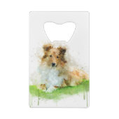 Shetland Sheepdog / shelden Geldbeutel Flaschenöffner (Rückseite)