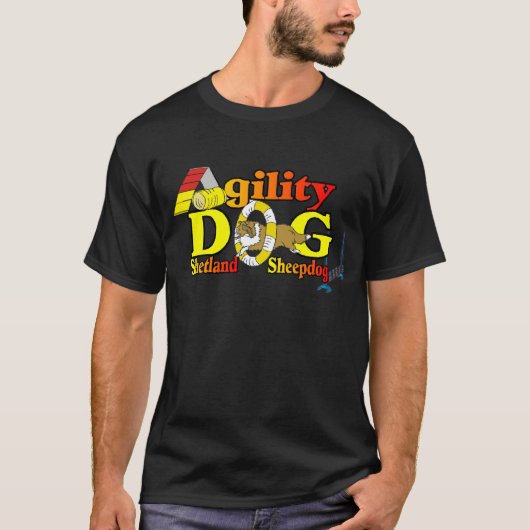 Shetland Sheepdog Sheltie Agility T-Shirt (Vorderseite)