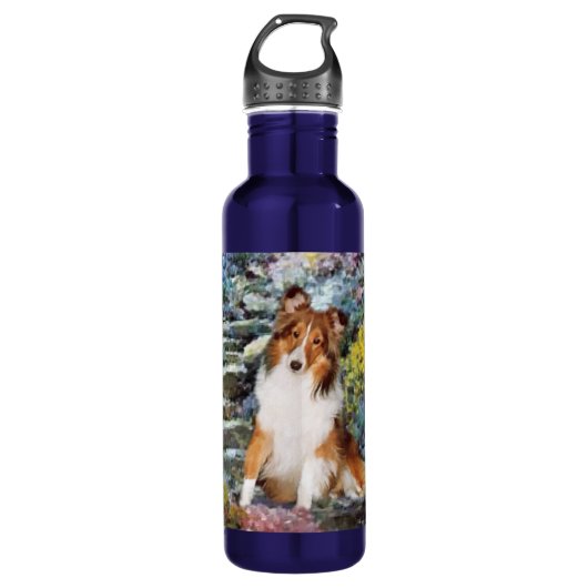 Shetland Sheepdog Sheltie Art Trinkflasche (Vorderseite)