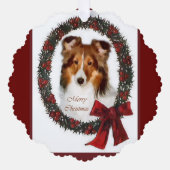 Shetland Sheepdog Sheltie Christmas Ornament Karte (Vorderseite)