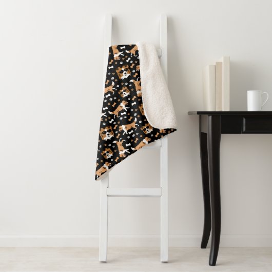 Shetland Sheepdog Sheltie Dog Pattern Sherpa Blank Sherpadecke (Beispiel)