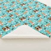 Shetland Sheepdog Sheltie Dog Pattern Sherpa Blank Sherpadecke (3/4)