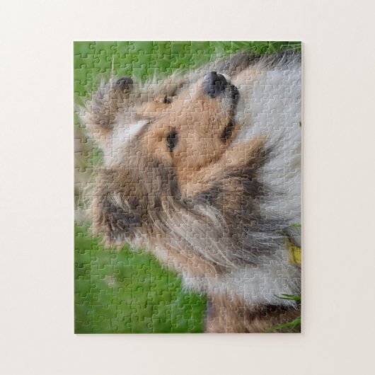 Shetland Sheepdog - Sheltie Dog Puzzle (Vertikal)