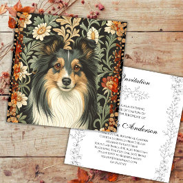 Shetland Sheepdog Sheltie Garten-Tapisserie lädt e Dankeskarte