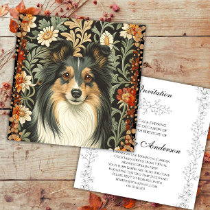 Shetland Sheepdog Sheltie Garten-Tapisserie lädt e Dankeskarte