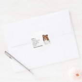 Shetland Sheepdog Sheltie Geschenke Runder Aufkleber (Umschlag)