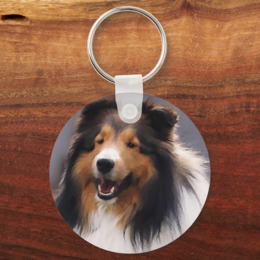 Shetland Sheepdog Sheltie Geschenke Schlüsselanhänger (Vorderseite)