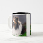 Shetland Sheepdog Sheltie Geschenke Zweifarbige Tasse (Vorderseite Links)