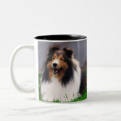 Shetland Sheepdog Sheltie Geschenke Zweifarbige Tasse (Links)