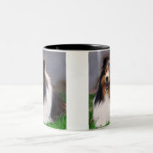 Shetland Sheepdog Sheltie Geschenke Zweifarbige Tasse (Mittel)