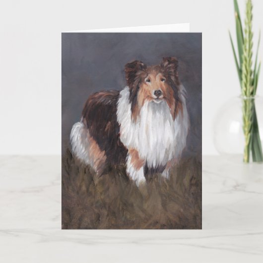 Shetland Sheepdog Sheltie Hund Grußkarte Karte (Vorderseite)