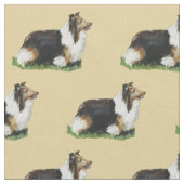 Shetland Sheepdog Sheltie Hund Kunstwerk Stoff (Nahaufnahme)