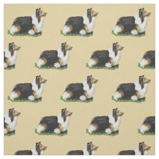 Shetland Sheepdog Sheltie Hund Kunstwerk Stoff (Muster)