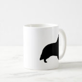 Shetland Sheepdog Sheltie Hunde Silhouetten Kaffeetasse (VorderseiteRechts)