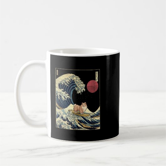 Shetland Sheepdog Sheltie Japanese Kanagawa Wave F Kaffeetasse (Links)