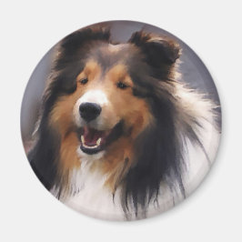 Shetland Sheepdog Sheltie Kunst Geschenke Magnet