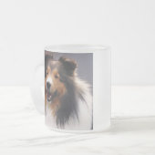 Shetland Sheepdog Sheltie Kunst Geschenke Mattglastasse (Vorderseite Links)