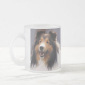 Shetland Sheepdog Sheltie Kunst Geschenke Mattglastasse (Links)