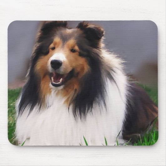 Shetland Sheepdog Sheltie Kunst Geschenke Mousepad (Vorne)