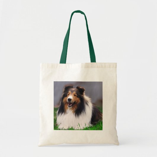 Shetland Sheepdog Sheltie Kunst Geschenke Tragetasche (Vorne)