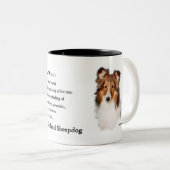 Shetland Sheepdog Sheltie Kunst Geschenke Zweifarbige Tasse (VorderseiteRechts)