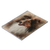 Shetland Sheepdog Sheltie lächelnd Notizblock (Linke Seite)