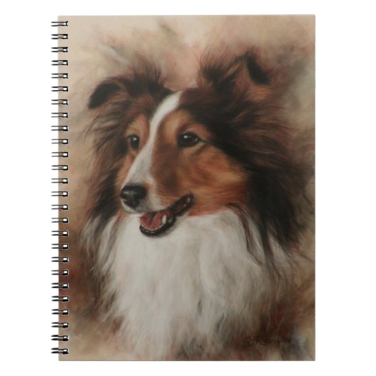Shetland Sheepdog Sheltie lächelnd Notizblock (Vorderseite)