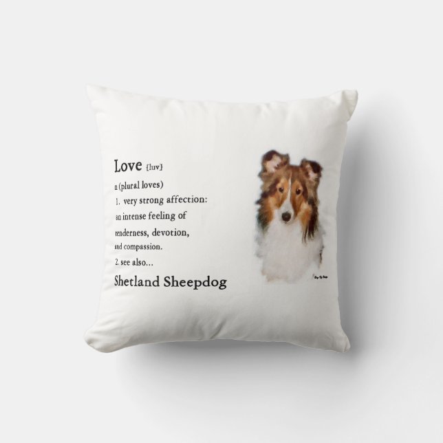 Shetland Sheepdog Sheltie Lovers Geschenke Kissen (Vorderseite)