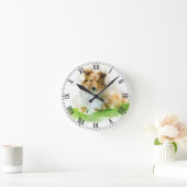 Shetland Sheepdog / sheltie Runde Wanduhr (Zuhause)
