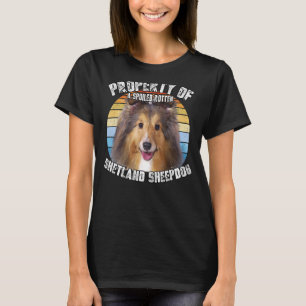 Shetland Sheepdog Sheltie Sale Property of Retro T-Shirt