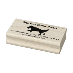 Shetland Sheepdog Sheltie Selbstfarbige Briefmarke Gummistempel