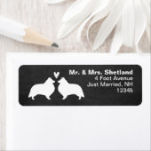 Shetland Sheepdog Sheltie Silhouetten mit dem Herz (Insitu)