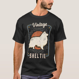 Shetland Sheepdog Sheltie Vintage Retro Klassisch T-Shirt