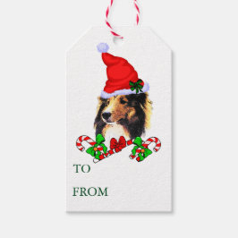 Shetland Sheepdog Sheltie Weihnachtsgeschenk Tags Geschenkanhänger