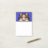 Shetland Sheepdog Sheltie Welpe Dog Lover Geschenk Post-it Klebezettel (Auf Schreibtisch)