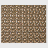Shetland Sheepdog Shelties Brown Wrapping Paper Geschenkpapier (Flach)