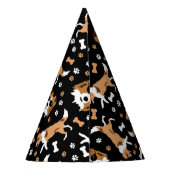 Shetland Sheepdog Shelties Pawprint Pattern Party Partyhütchen (Rückseite)